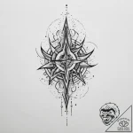 Tattoo design ‘critical hit’ in a sharp, expl… – tattoo sketch (№1754394582_0, 05.08.2025 11:49) — tattoovalue.net
