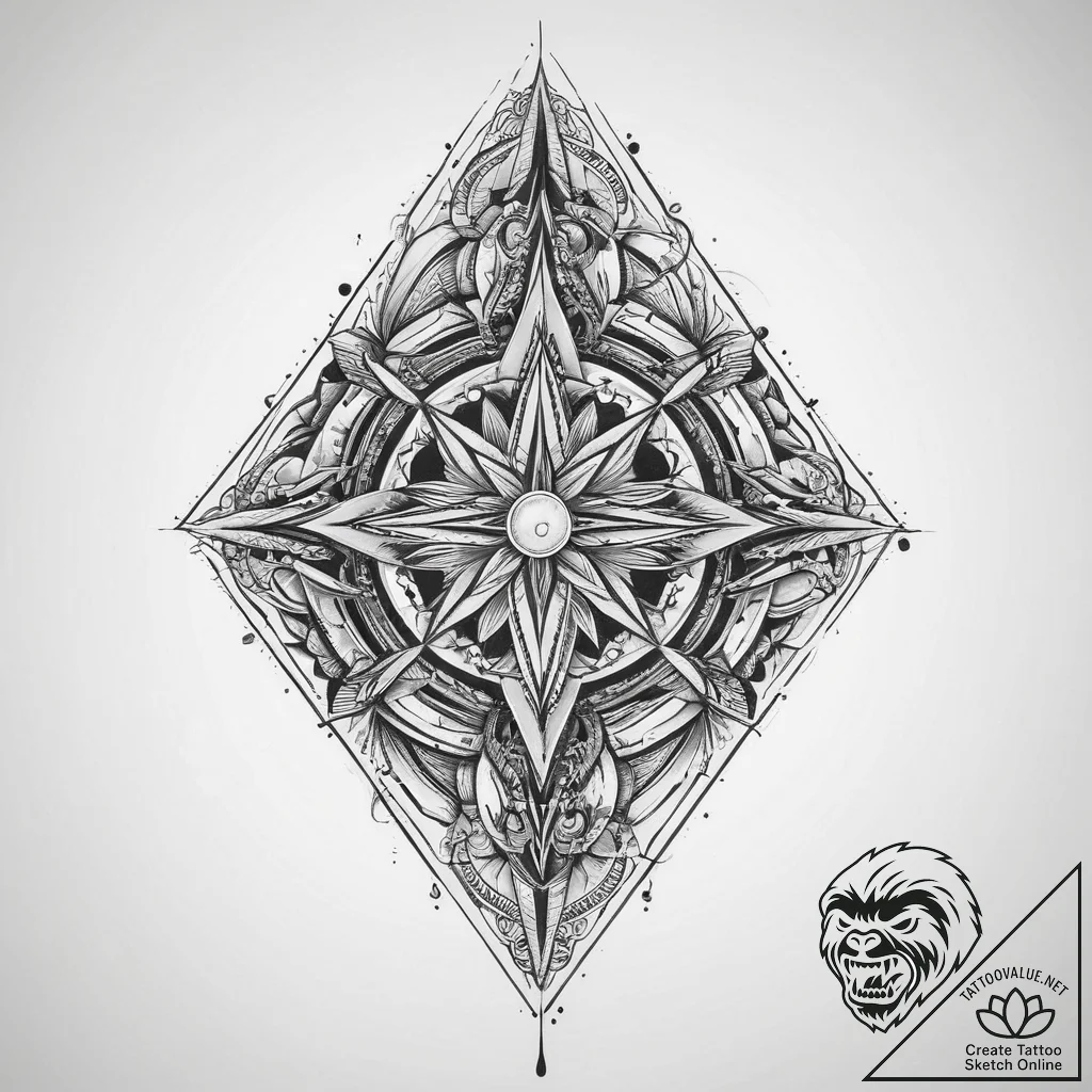 Tattoo sketch an abstract representation of a... - tattoo sketch (№1754395391_0, 05.08.2025 12:03) — tattoovalue.net