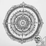 Tattoo design a mandala-style geometric patte… – tattoo sketch (№1754397030_0, 05.08.2025 12:30) — tattoovalue.net