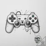 Tattoo sketch a broken controller symbolizing… – tattoo sketch (№1754399713_0, 05.08.2025 13:15) — tattoovalue.net