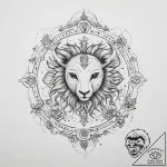 Tattoo design a zodiac symbol with a tiny, co… – tattoo sketch (№1754400327_0, 05.08.2025 13:25) — tattoovalue.net