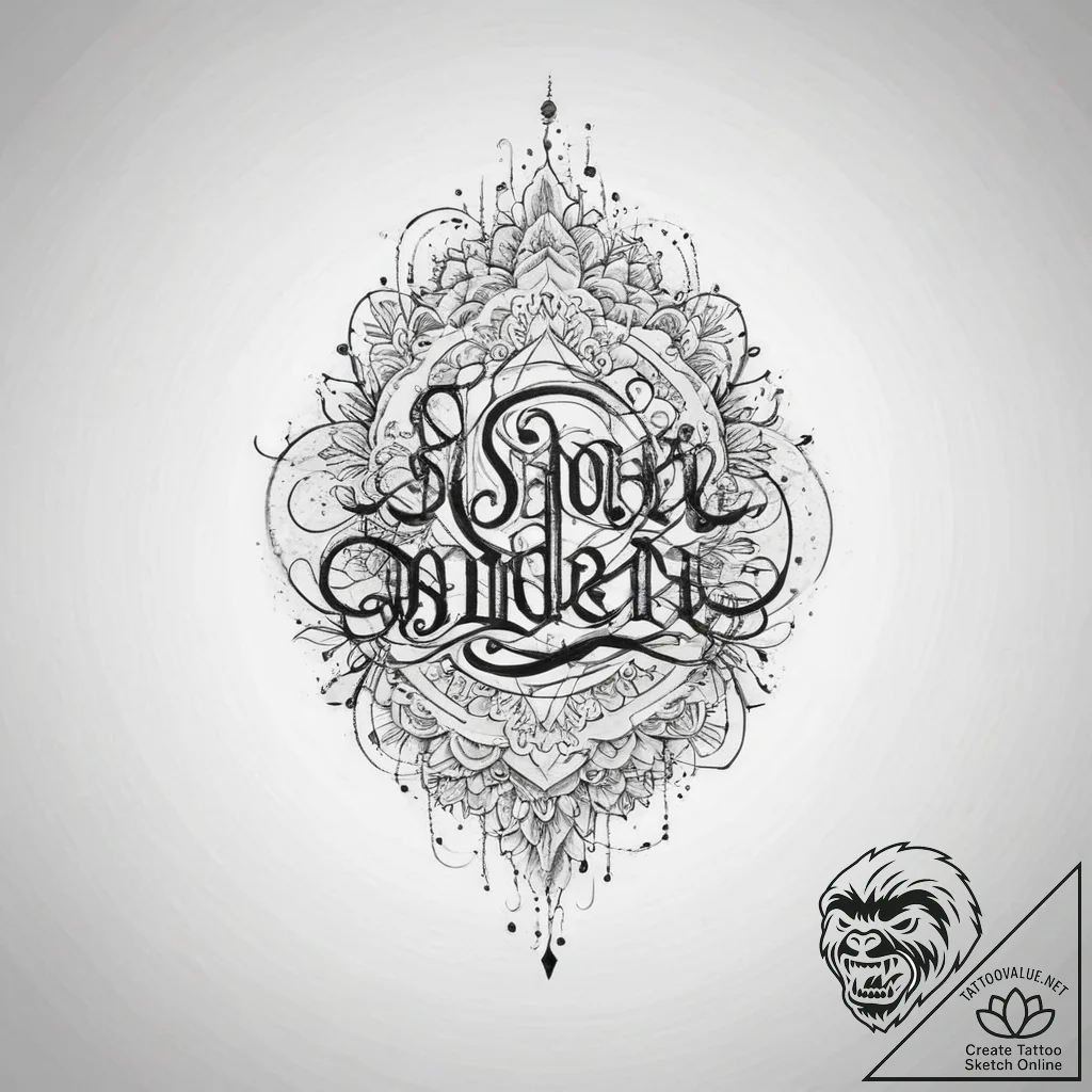 Tattoo design a child's name in their own act... - tattoo sketch (№1754400735_0, 05.08.2025 13:32) — tattoovalue.net
