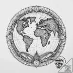 Tattoo design a “world record” badge with a g… – tattoo sketch (№1754401558_0, 05.08.2025 13:45) — tattoovalue.net