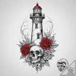 Tattoo sketch a lighthouse, solitary but stro… – tattoo sketch (№1754401763_0, 05.08.2025 13:49) — tattoovalue.net