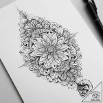Tattoo design a thread that starts on one per… – tattoo sketch (№1754402587_0, 05.08.2025 14:03) — tattoovalue.net