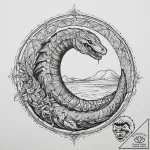 A sandworm from dune, tattoo flash sheet desi… – tattoo sketch (№1754403003_0, 05.08.2025 14:10) — tattoovalue.net