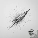 Comet, artistic tattoo sketch, dotwork tattoo… – tattoo sketch (№1754404031_0, 05.08.2025 14:27) — tattoovalue.net