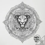 Tattoo sketch a zodiac symbol as a key to an… – tattoo sketch (№1754404237_0, 05.08.2025 14:30) — tattoovalue.net