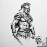 Gladiator – tattoo sketch (№1754406511_0, 05.08.2025 15:08) — tattoovalue.net