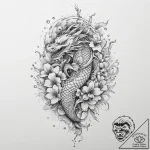 Ray gun, ink illustration for tattoo, dotwork… – tattoo sketch (№1754407125_0, 05.08.2025 15:18) — tattoovalue.net