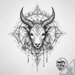 Tattoo sketch a zodiac symbol hidden within a… – tattoo sketch (№1754407532_0, 05.08.2025 15:25) — tattoovalue.net