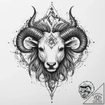 Tattoo design a zodiac symbol integrated into… – tattoo sketch (№1754408360_0, 05.08.2025 15:39) — tattoovalue.net