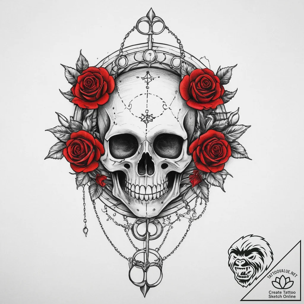Tattoo sketch a zodiac glyph with a small, el... - tattoo sketch (№1754408569_0, 05.08.2025 15:42) — tattoovalue.net