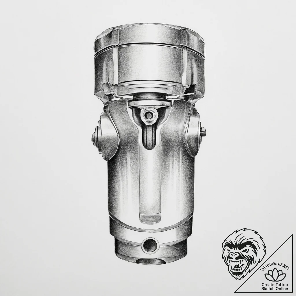 Piston - tattoo sketch (№1754408772_0, 05.08.2025 15:46) — tattoovalue.net