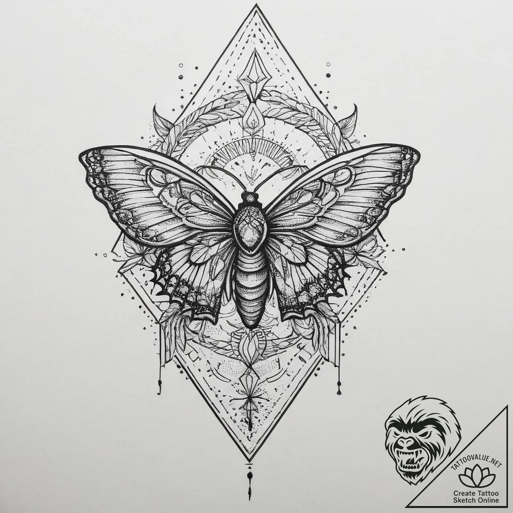 Tattoo design a single, unwavering light in a... - tattoo sketch (№1754408975_0, 05.08.2025 15:49) — tattoovalue.net