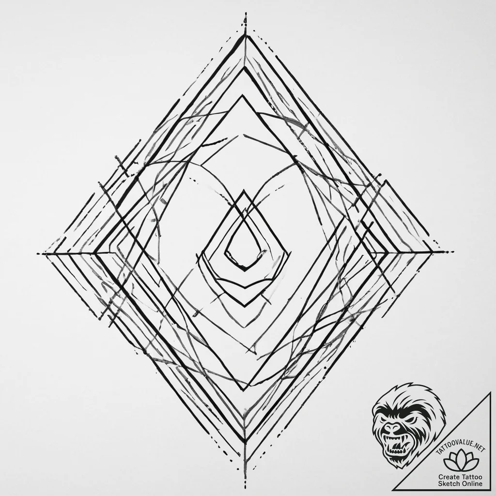 103. tattoo sketch: "opora" rune as part of a... - tattoo sketch (№1754410210_0, 05.08.2025 16:10) — tattoovalue.net