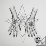 Tattoo sketch two hands reaching for the same… – tattoo sketch (№1754410826_0, 05.08.2025 16:20) — tattoovalue.net