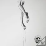 A person’s feet dangling over the edge of a s… – tattoo sketch (№1754412470_0, 05.08.2025 16:47) — tattoovalue.net
