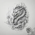 Gladiator, tattoo line art, irezumi japanese… – tattoo sketch (№1754412672_0, 05.08.2025 16:51) — tattoovalue.net