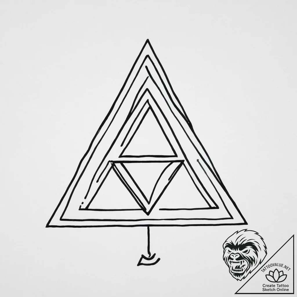 Triad (symbol), tattoo sketch design, bold ou... - tattoo sketch (№1754413290_0, 05.08.2025 17:01) — tattoovalue.net
