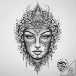 Tattoo design a classic 8-bit character’s fac… – tattoo sketch (№1754413916_0, 05.08.2025 17:11) — tattoovalue.net