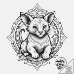 Tattoo design a cartoon version of the zodiac… – tattoo sketch (№1754414332_0, 05.08.2025 17:18) — tattoovalue.net