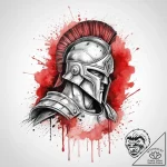 Spartan warrior (is there, but can be in a ph… – tattoo sketch (№1754414739_0, 05.08.2025 17:25) — tattoovalue.net