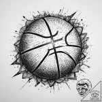 Tattoo design a basketball or football with a… – tattoo sketch (№1754416592_0, 05.08.2025 17:56) — tattoovalue.net