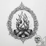 A “bonfire” from dark souls, tattoo drawing o… – tattoo sketch (№1754417197_0, 05.08.2025 18:06) — tattoovalue.net