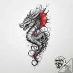 Tattoo sketch a stylized dragon scale pattern… – tattoo sketch (№1754418019_0, 05.08.2025 18:20) — tattoovalue.net
