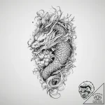 A double exposure effect (e.g., a portrait an… – tattoo sketch (№1754419241_0, 05.08.2025 18:40) — tattoovalue.net