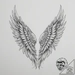 Tattoo sketch an angel’s wing on each partner… – tattoo sketch (№1754427391_0, 05.08.2025 20:56) — tattoovalue.net