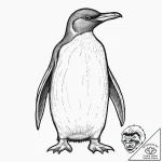 Penguin, tattoo drawing outline, on a clean w… – tattoo sketch (№1754427591_0, 05.08.2025 20:59) — tattoovalue.net