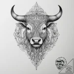 Tattoo design a taurus bull, with a specific… – tattoo sketch (№1754428580_0, 05.08.2025 21:16) — tattoovalue.net