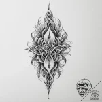 83. tattoo sketch: “krada” rune stylized as a… – tattoo sketch (№1754429377_0, 05.08.2025 21:29) — tattoovalue.net