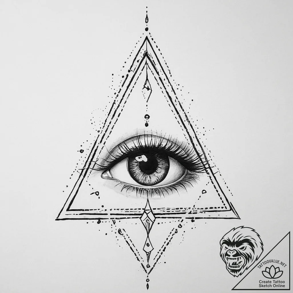 153. tattoo sketch: "gadat" rune combined wit... - tattoo sketch (№1754429779_0, 05.08.2025 21:36) — tattoovalue.net