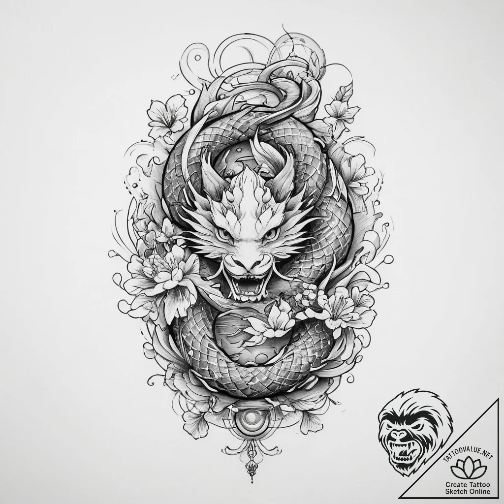 Tattoo design a stylized 'tree of life' from... - tattoo sketch (№1754430175_0, 05.08.2025 21:42) — tattoovalue.net