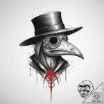 Plague doctor, tattoo flash sheet design, fin… – tattoo sketch (№1754431366_0, 05.08.2025 22:02) — tattoovalue.net
