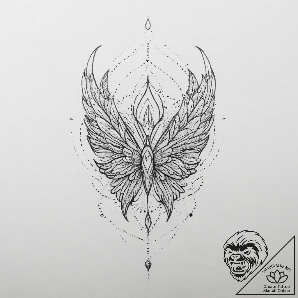 Tattoo sketch a subtle gradient from light to... - tattoo sketch (№1754431564_0, 05.08.2025 22:06) — tattoovalue.net