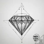 Diamond – tattoo sketch (№1754433194_0, 05.08.2025 22:33) — tattoovalue.net