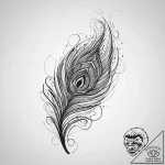 Peacock feather, tattoo sketch design, new sc… – tattoo sketch (№1754435013_0, 05.08.2025 23:03) — tattoovalue.net