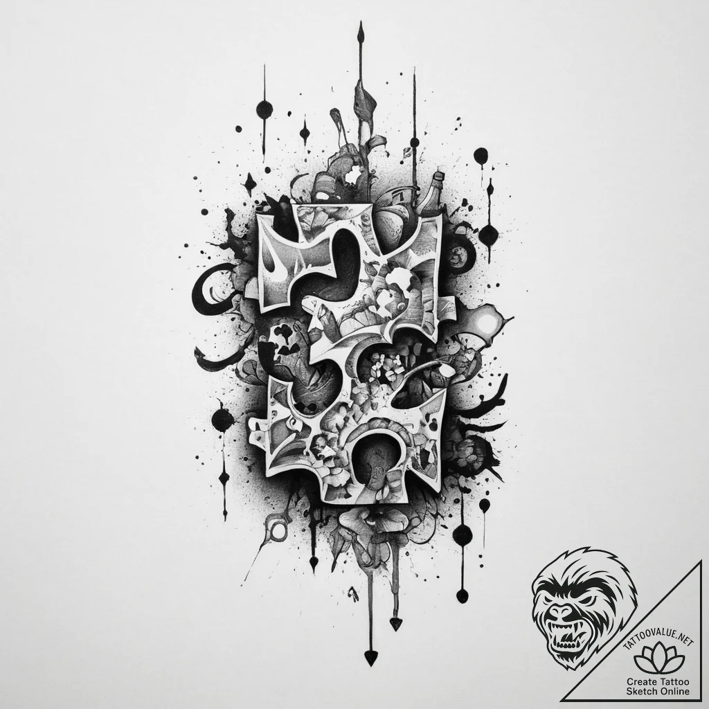 Tattoo sketch a puzzle piece that perfectly f... - tattoo sketch (№1754436019_0, 05.08.2025 23:20) — tattoovalue.net