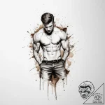 Tattoo sketch a single, powerful push-up silh… – tattoo sketch (№1754436432_0, 05.08.2025 23:27) — tattoovalue.net