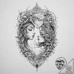 Tattoo design pisces fish as ancient spiritua… – tattoo sketch (№1754436640_0, 05.08.2025 23:30) — tattoovalue.net