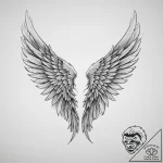 Tattoo sketch an angel’s wing on each partner… – tattoo sketch (№1754436845_0, 05.08.2025 23:34) — tattoovalue.net