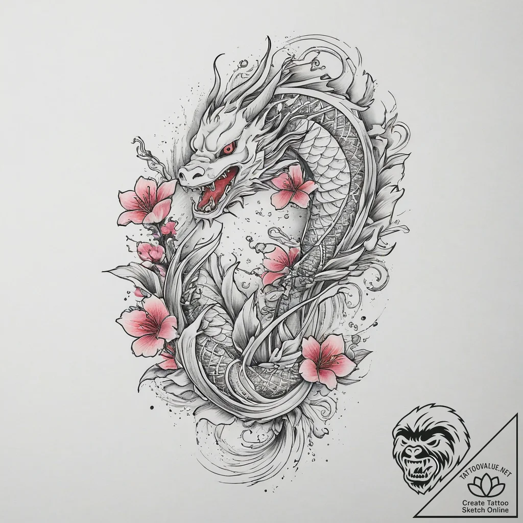 Boomerang, tattoo line art, irezumi japanese... - tattoo sketch (№1754437047_0, 05.08.2025 23:37) — tattoovalue.net