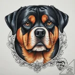 Rottweiler, tattoo flash sheet design, neo tr… – tattoo sketch (№1754438069_0, 05.08.2025 23:54) — tattoovalue.net