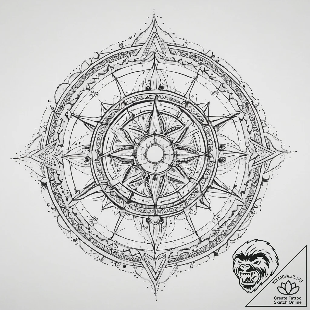 Tattoo sketch a zodiac glyph broken into frag... - tattoo sketch (№1754439087_0, 06.08.2025 00:11) — tattoovalue.net