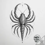 Tattoo design a scorpio scorpion composed of… – tattoo sketch (№1754439493_0, 06.08.2025 00:18) — tattoovalue.net