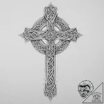 Tattoo design a ‘celtic cross’ with family na… – tattoo sketch (№1754440315_0, 06.08.2025 00:31) — tattoovalue.net